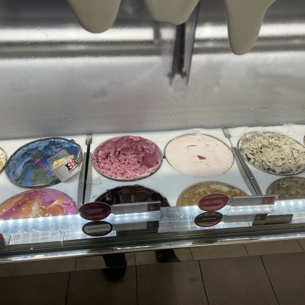 Dunkin' -  a variety of ice creams in a display case - Donuts Near Me - Fayetteville, Georgia