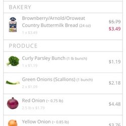 Safeway Home Grocery Delivery - Instacart receipt