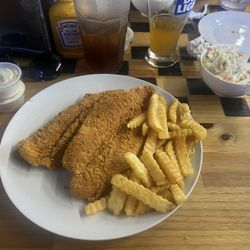 Town Talk Restaurant and Bar - Catfish dinner, fries, Cole slaw.