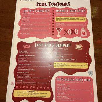 23rd Street Brewery - Valentine's Day Menu - Breweries Near Me - Lawrence, Kansas