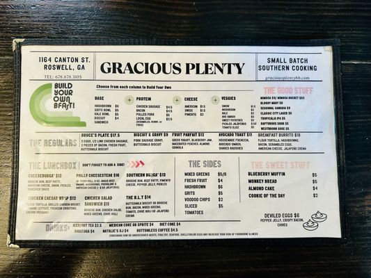 Menu photo 1 Gracious Plenty Bakery & Breakfast Roswell, GA Menu photo 1 Gracious Plenty Bakery & Breakfast Roswell, GA