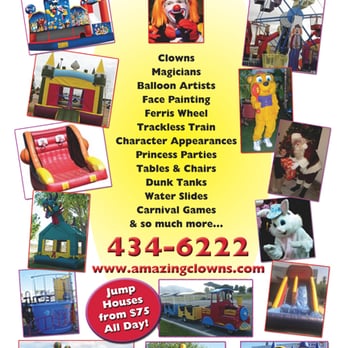 Amazing Clowns - One of their many posters - Party Equipment Rentals Near Me - Las Vegas, Nevada
