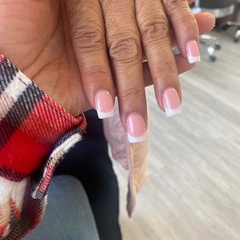 Nails Palace - Pink with white tip! - Nail Salons Near Me - Pittsburg, California Nails Palace - Pink with white tip! - Nail Salons Near Me - Pittsburg, California