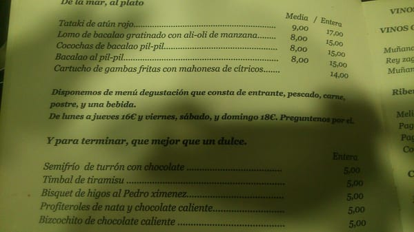 Menu photo 4 La Criolla Granada, GR