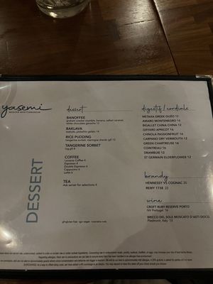 Menu photo 2 Yasemi, A Modern Mediterranean Restaurant Chicago, IL
