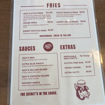 Iggys Burger - menu - Burgers Near Me - San Francisco, California