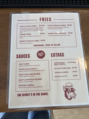 Menu photo 8 Iggys Burger San Francisco, CA