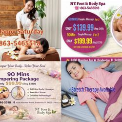 NY Foot & Body Spa - 90 mins luxury couple massage with cozy private room for 2 only $ 199.99 ( Reg $ 220 ) , hot stone & essentials oils for free