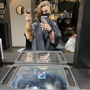 The Den Salon - Chopped all my hair off and shaved most of my head! Thank you Christopher! - Hair Salons Near Me - Long Beach, California