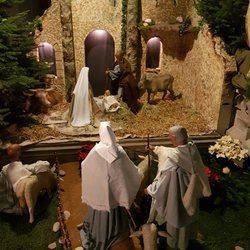 Altenberger Dom - Domkrippe unter dem Banner des Bergischen Löwen