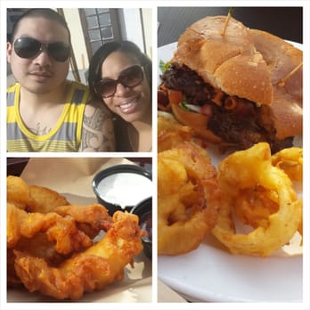 Fronk's - Bb chicken strips with the Fronkenburger with bb onion rings! Delish! - Burgers Near Me - Bellflower, California