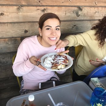 The Pan - Happy Birthday to Nadia! Birthday crepes with a candle. Sweet! - Pizza Near Me - Long Beach, California The Pan - Happy Birthday to Nadia! Birthday crepes with a candle. Sweet! - Pizza Near Me - Long Beach, California