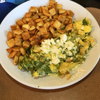 The Cracked Egg - Pesto Scramble .... FREAKING AMAZING - Breakfast & Brunch Near Me - Las Vegas, Nevada The Cracked Egg - Pesto Scramble .... FREAKING AMAZING - Breakfast & Brunch Near Me - Las Vegas, Nevada