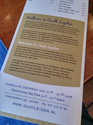 Menu photo 6 Oudt Leyden Leiden, ZH