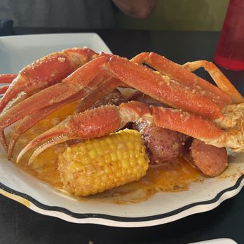 Seafood Steak & Grill - OMG what to say about this plate!  My guy and I shared it.  Perfectly seasoned, enough for both of us!  Supper tasty! - Steakhouses Near Me - Bertram, Texas