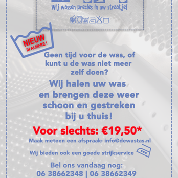 Wasserette de WasTas - Laundry Services Near Me - Almere, Florida
