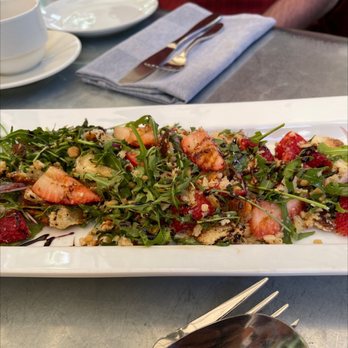 Thomas Hill Organics - Strawberry Panzanella - New American Near Me - Paso Robles, California Thomas Hill Organics - Strawberry Panzanella - New American Near Me - Paso Robles, California