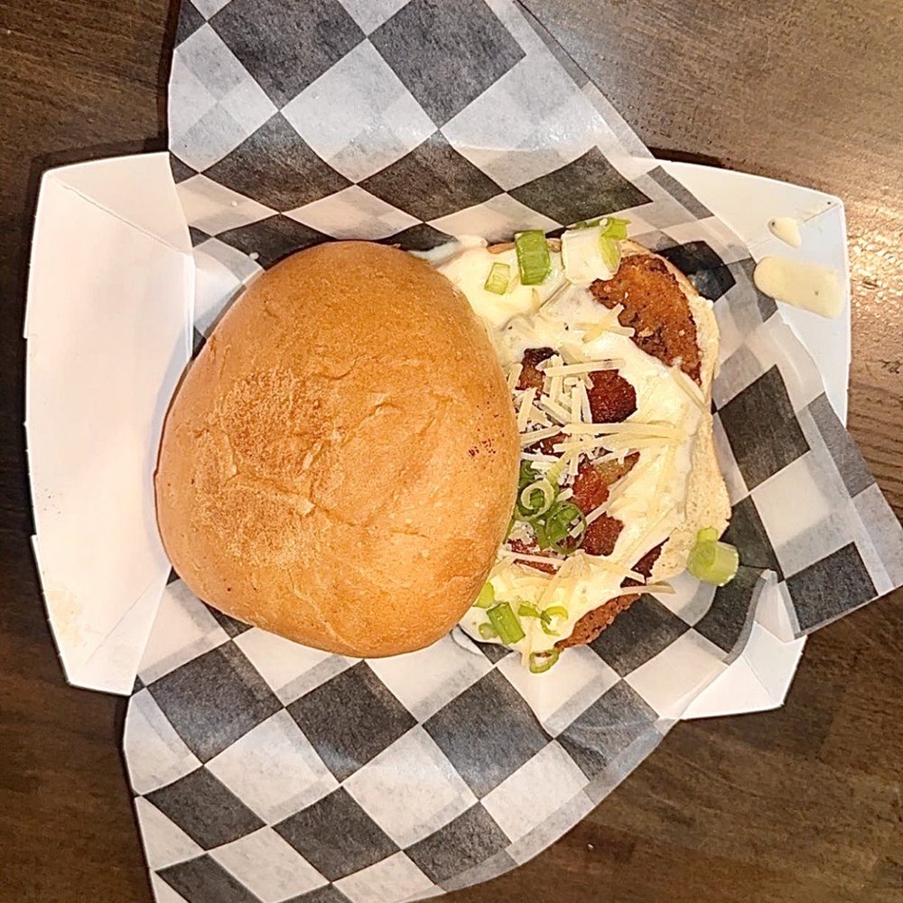 Their Alfredo chicken sandwich. Scrumptious sandwich!
