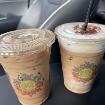 Phin Smith - Regular Vietnamese coffee (left) & Phin style Vietnamese coffee (right) - Coffee & Tea Near Me - Garden Grove, California Phin Smith - Regular Vietnamese coffee (left) & Phin style Vietnamese coffee (right) - Coffee & Tea Near Me - Garden Grove, California