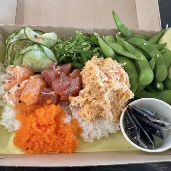 The Sushi Stand - Poke Bowl with masago and crab salad as add- ons - Sushi Bars Near Me - San Diego, California