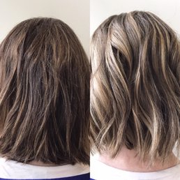 Adrienne brought my hair to the perfect level of blonde and it's healthier than it was before! So happy with the color and cut.