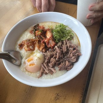 Secret Congee - Slow-Cooked Beef and Kimchi Congee - Asian Fusion Near Me - Seattle, Washington Secret Congee - Slow-Cooked Beef and Kimchi Congee - Asian Fusion Near Me - Seattle, Washington