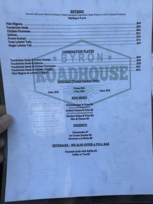 Menu photo 3 Byron Roadhouse Byron, CA