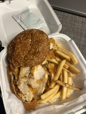 Photo of Skrimp Shack - Durham, NC, US. This is a photo of what they served me