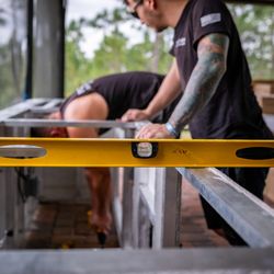 Freedom Outdoor Kitchens - It's LEVEL! A pretty important part to your kitchen is getting it installed CORRECTLY - no short cuts here!