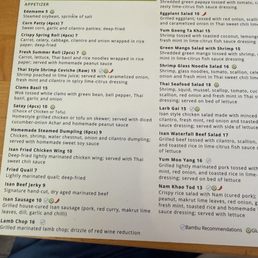 Menu page