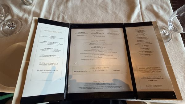 Menu photo 3 Anthony's Prime Steak & Seafood Henderson, NV Menu photo 3 Anthony's Prime Steak & Seafood Henderson, NV