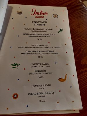 Menu photo 8 Restauracja Imber Łódź, LD