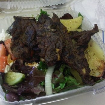 Uncle Gussy's - lamb chop special with lemon potatoes and greek salad. $10 only! SO WORTH IT. - Food Trucks Near Me - New York, New York Uncle Gussy's - lamb chop special with lemon potatoes and greek salad. $10 only! SO WORTH IT. - Food Trucks Near Me - New York, New York