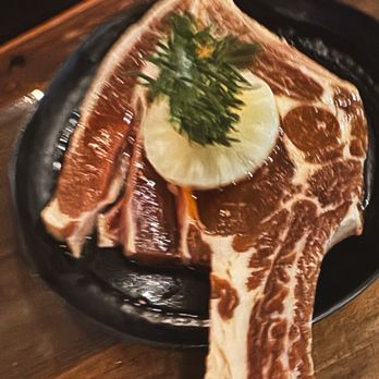 Hwaro 2 - Tomahawk (again I think the anticipation of eating it had my hands shaking so much I didn't get a single good shot) - Korean Near Me - Las Vegas, Nevada Hwaro 2 - Tomahawk (again I think the anticipation of eating it had my hands shaking so much I didn't get a single good shot) - Korean Near Me - Las Vegas, Nevada