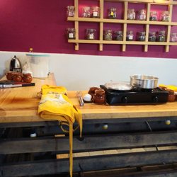 Churro cooking station