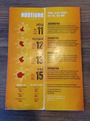 Menu photo 3 Pivovar Hostivař Praha 15, PR Menu photo 3 Pivovar Hostivař Praha 15, PR