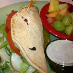 McAlister's Deli - Veggie Pita, fruit plate