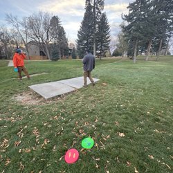 Pioneer Park - Get some neon discs due to the fall so you can find your discs and write your name and phone number. If you lose a disc people will call.