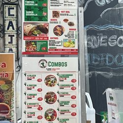 Taqueria Tacolare - Menu at the order counter