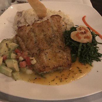 Spain Restaurant - Breaded cod with black bean avocado and mashed cauliflower. - Spanish Near Me - Cranston, Rhode Island