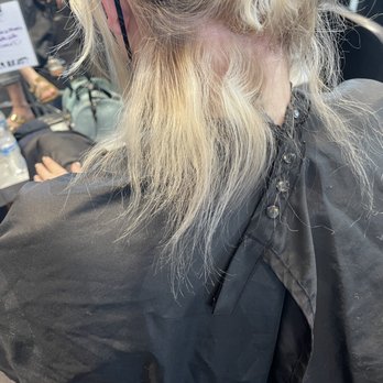 Fly Salon and Spa - Caked bleach and severe hair damage one day after going to Dr. Fly's. - Hair Extensions Near Me - Joplin, Missouri Fly Salon and Spa - Caked bleach and severe hair damage one day after going to Dr. Fly's. - Hair Extensions Near Me - Joplin, Missouri
