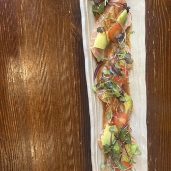 OJI Sushi & Sake Bar - Salmon carpaccio - Sushi Bars Near Me - Pasadena, California OJI Sushi & Sake Bar - Salmon carpaccio - Sushi Bars Near Me - Pasadena, California