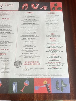 Menu photo 6 Benny's Big Time Pizzeria Wilmington, NC