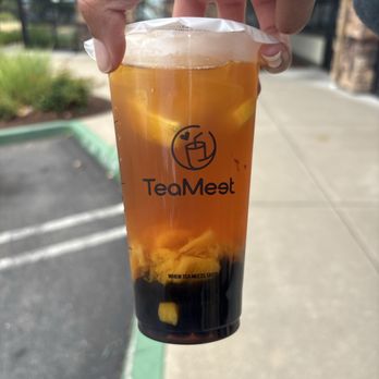 TeaMeet - Peach Lemo Select with boba - Desserts Near Me - Granite Bay, California TeaMeet - Peach Lemo Select with boba - Desserts Near Me - Granite Bay, California