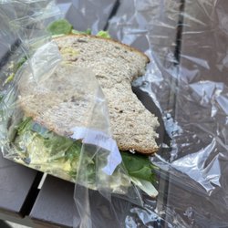 Juice Caboose - Egg salad and avocado sandwich.