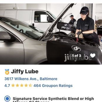 Jiffy Lube - Oil Change Stations Near Me - Baltimore, Maryland