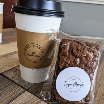 Cafe Lilly - Sugar free white chocolate almond milk latte and Brownie - Coffee & Tea Near Me - Clemmons, North Carolina