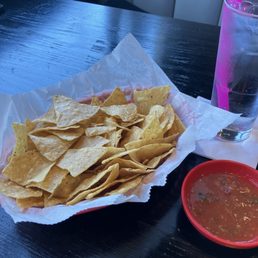Salsa and chips. And the primo straws! Salsa and chips. And the primo straws!