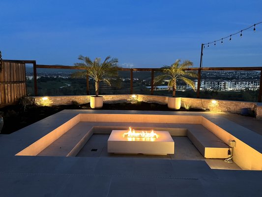 Firepit Installation - Enhance the comfortable and cozy feeling in your backyard while inviting friends and family over!