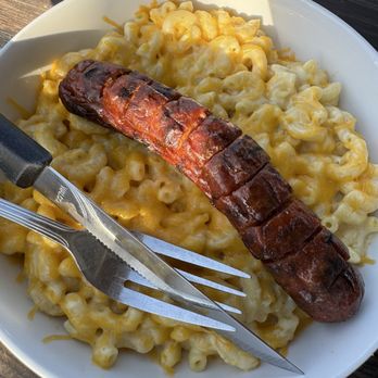 Bangers & Brews Eugene - Brisket sausage Mac & Cheese - German Near Me - Eugene, Oregon